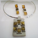 Collar y Pendientes Ambar