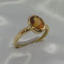 Sortija Turmalina amarilla Oval