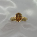 Sortija Turmalina amarilla Oval