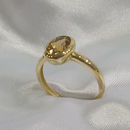 Sortija Turmalina amarilla Oval