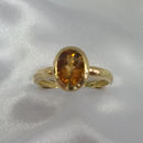 Sortija Turmalina amarilla Oval