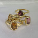 Sortija Turmalina amarilla Oval