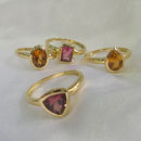 Sortija Turmalina amarilla Oval