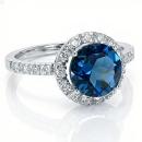 Sortija Natura London Blue Topacio