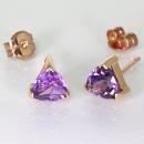 Pendientes Amatista Oro rosa