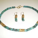 Collar y Pendientes Turquesa