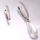 Pendientes Jazz Oval 0.40 Cristal de Roca