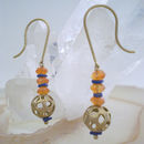 Pendientes Cornalina y Lapislazuli
