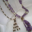 Collares Cuarzo rosa y Amatistas