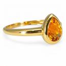 Sortija Bangladesh Turmalina amarilla Lágrima